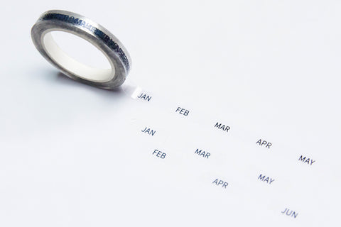 Abbreviated Months (Perforated) Overlay Tape